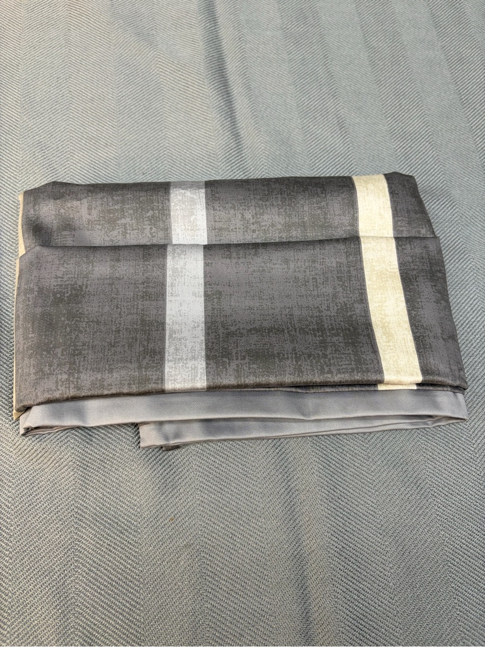 NWT Hotel collection 1 euro pillow sham multicolor grey striped 100% Pima cotton